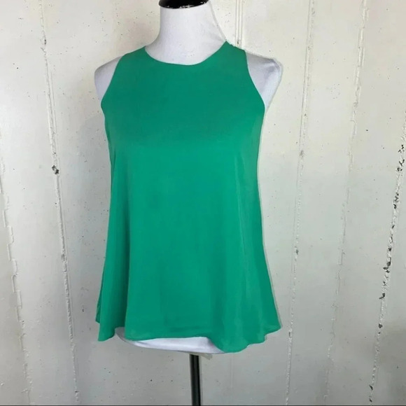 Cynthia Rowley XS green twisted back‎ tunic - Picture 2 of 7